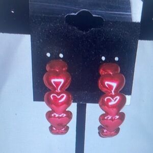 Red Heart Earrings